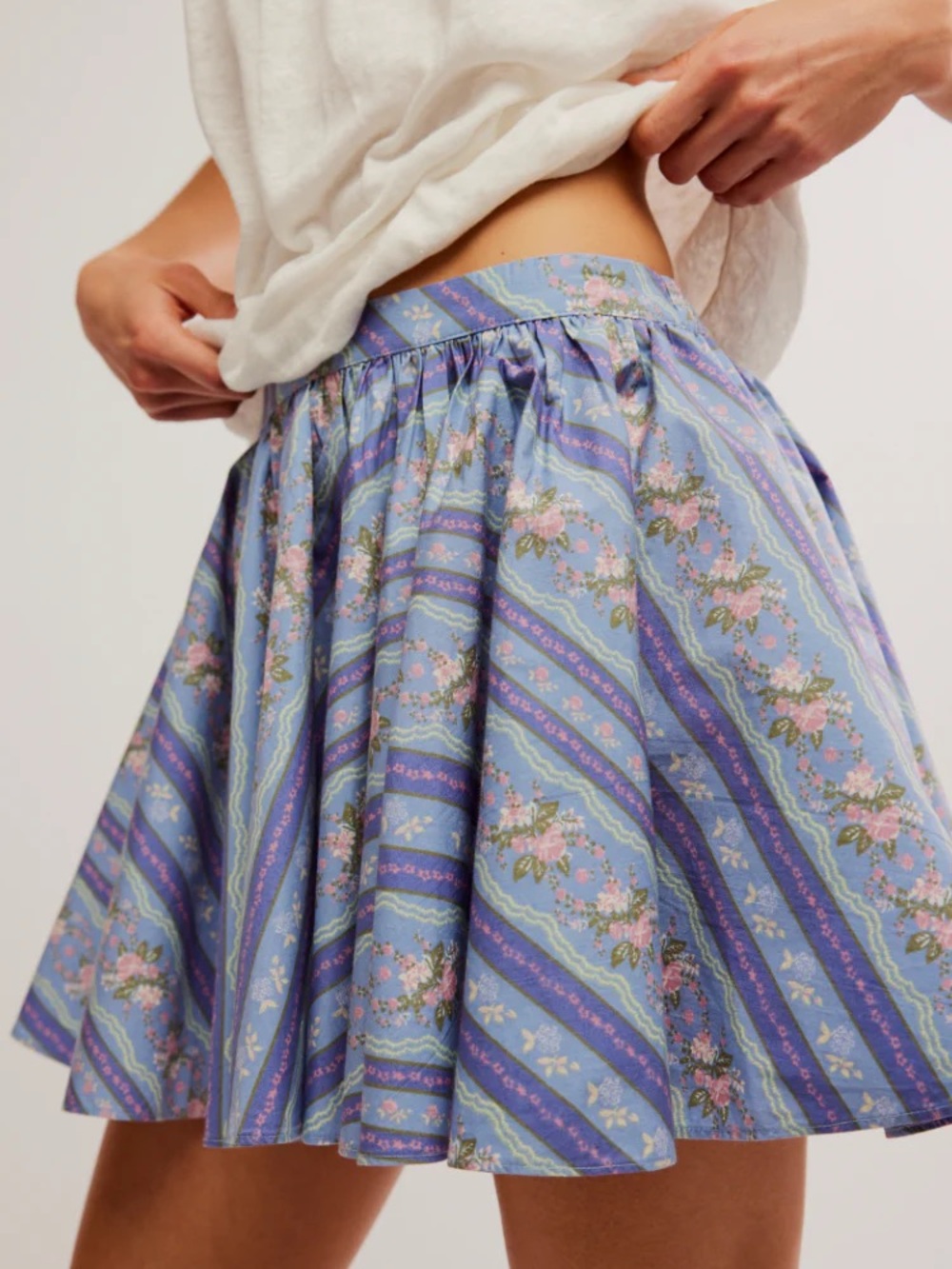 Free People Gaia floral print mini skirt